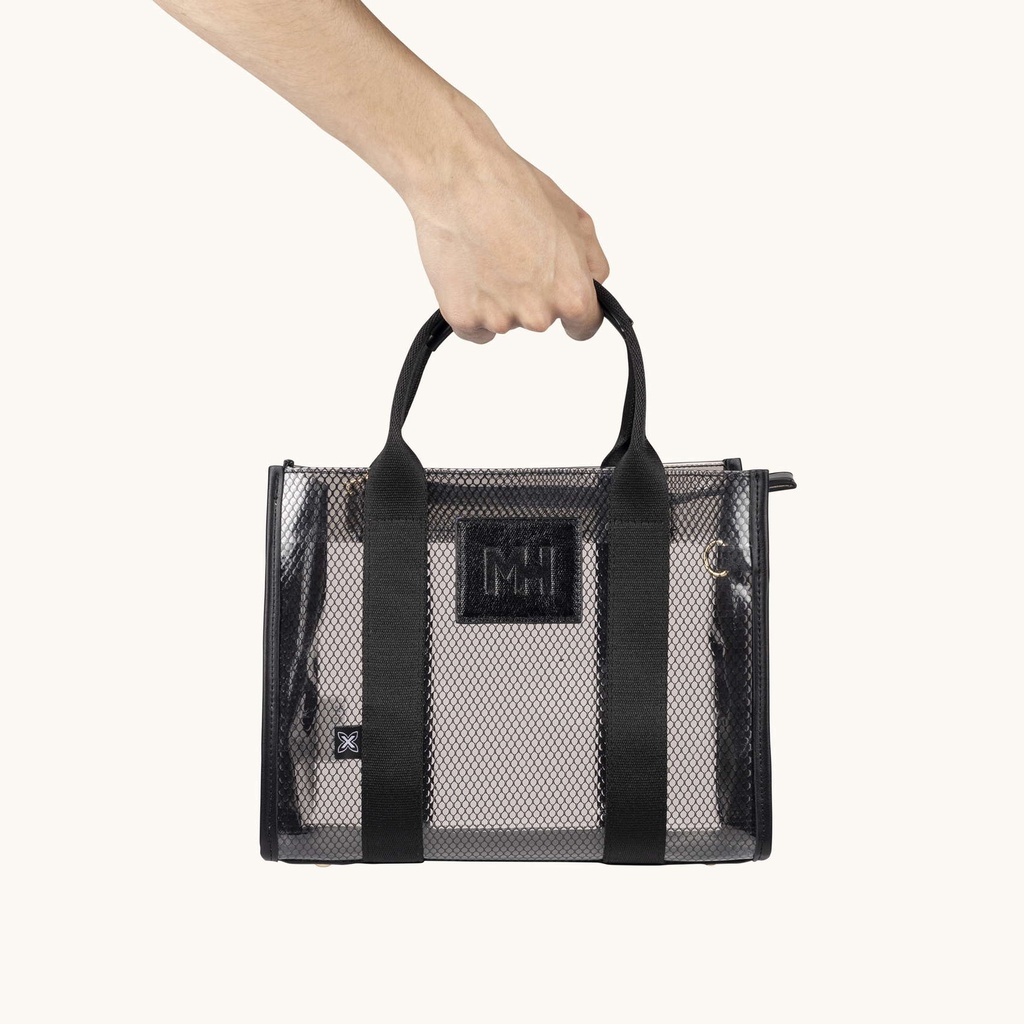 Bolso Transparente con Bandolera Estampada JADE CROSSBODY SHOPPER BLACK (6)