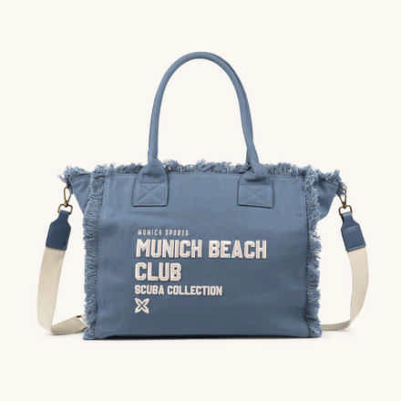 Bolso Shopper Denim de Algodón Reciclado con Flecos SCUBA DENIM SHOPPER (2)