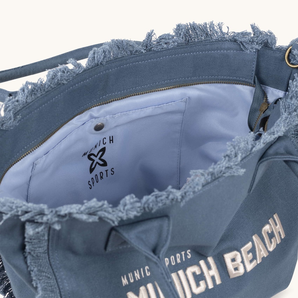 Bolso Shopper Denim de Algodón Reciclado con Flecos SCUBA DENIM SHOPPER (5)