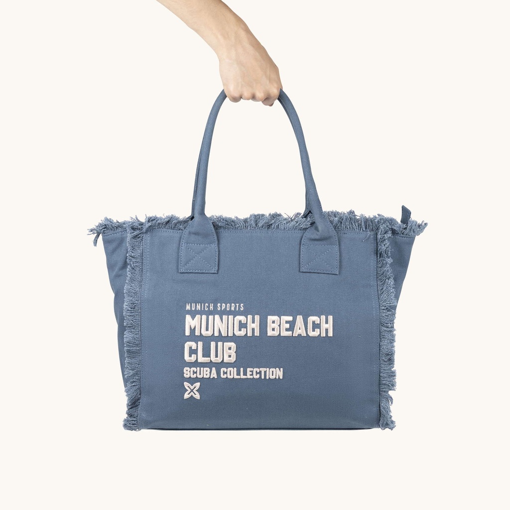 Bolso Shopper Denim de Algodón Reciclado con Flecos SCUBA DENIM SHOPPER (6)