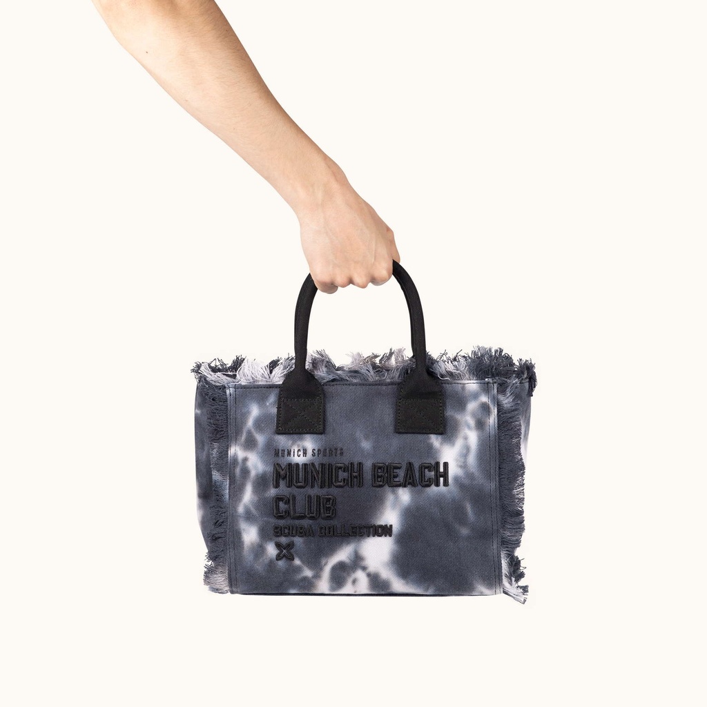 Bolso Crossbody de Algodón Efecto Lavado con Flecos SCUBA BLACK AND WHITE CROSSBODY (6)