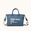 Bolso Bandolera Caqui de Algodón Reciclado con Flecos y Bordado Rosa SCUBA KHAKI CROSSBODY (11)