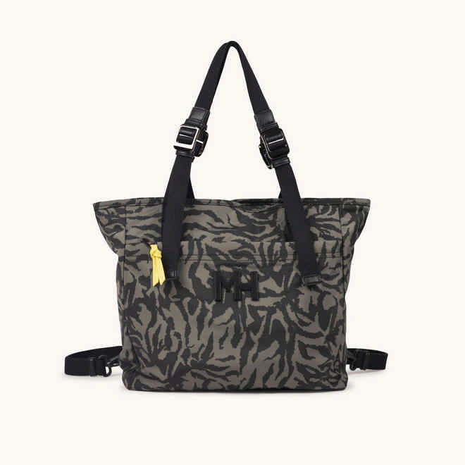 Bolso Shopper Convertible en Mochila Tiger ZONE SHOPPER BACKPACK C/PRINT TIGER KHAKI (1)
