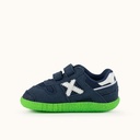 MUNICH BABY GOAL 1632 Zapatilla de BebÃ© Azul Marino en Malla con Suela Verde FlÃºor (4)