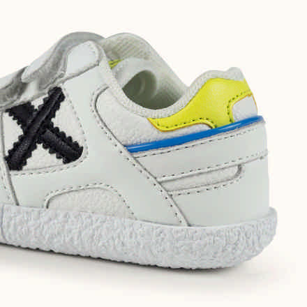 MUNICH BABY GOAL 1632 Zapatilla de BebÃ© Azul Marino en Malla con Suela Verde FlÃºor (9)