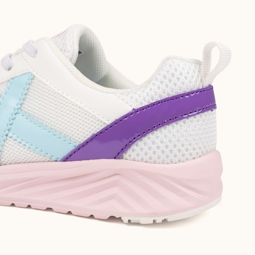 MUNICH FUN KID 09 Zapatilla Infantil Deportiva Blanca con Detalles Pastel (3)
