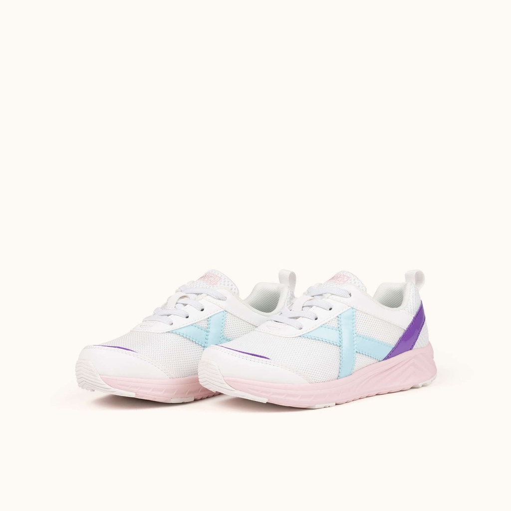 MUNICH FUN KID 09 Zapatilla Infantil Deportiva Blanca con Detalles Pastel (6)