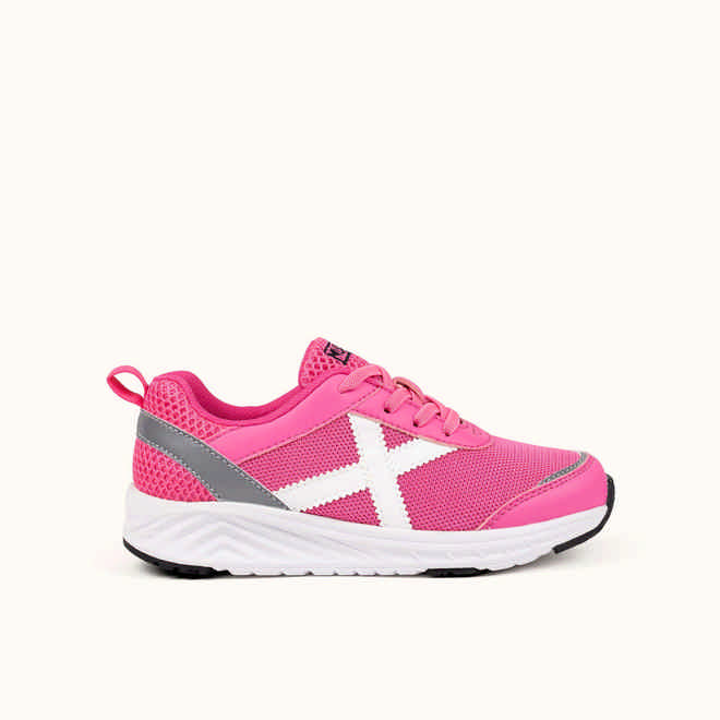MUNICH FUN KID 10 Zapatilla Deportiva Infantil Rosa con Detalles Blancos (1)