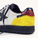 MUNICH G-3 KID 451 Zapatilla de FÃºtbol Sala Infantil Blanca con Detalles Amarillo y Azul (3)