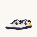 MUNICH G-3 KID 451 Zapatilla de FÃºtbol Sala Infantil Blanca con Detalles Amarillo y Azul (6)