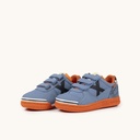MUNICH G-3 KID VCO 449 Zapatillas de FÃºtbol Sala Infantiles con Velcro Azul y Naranja (6)