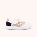 MUNICH LEGIT KID 22 Zapatilla Infantil de Estilo Tenis en Blanco, Rosa y Marino (1)