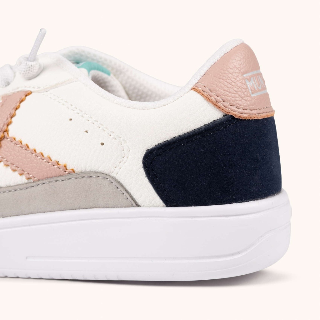 MUNICH LEGIT KID 22 Zapatilla Infantil de Estilo Tenis en Blanco, Rosa y Marino (3)