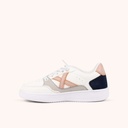 MUNICH LEGIT KID 22 Zapatilla Infantil de Estilo Tenis en Blanco, Rosa y Marino (4)