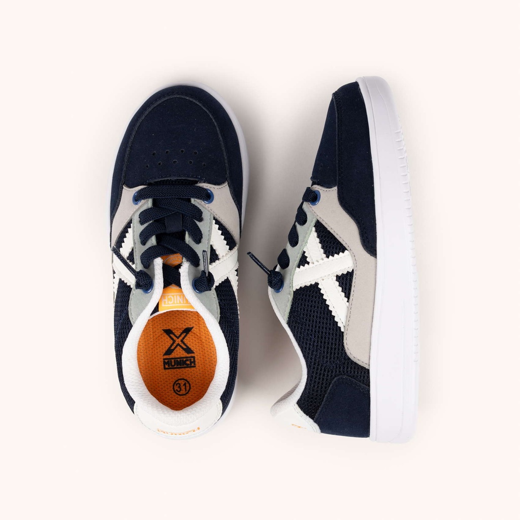 MUNICH LEGIT KID 27 Zapatilla Infantil Urbana en Azul Marino y Gris con Rejilla Transpirable (7)