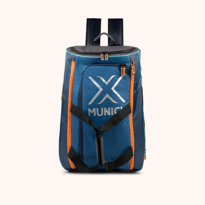 MUNICH BASICS TRAINING BACKPACK paletero azul de poliÃ©ster y nylon con detalles a contraste (1)