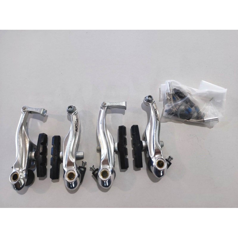 CONJUNTO FRENO V-BRAKE ALU. PULIDO SIN MANETAS INFANTIL (12,14,16,18,20) (1)