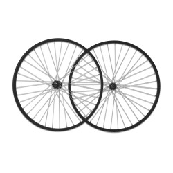 RUEDA TRASERA 28'' LLANTA NEGRA BUJE DE HIERRO C/ BLOQUEO (5)