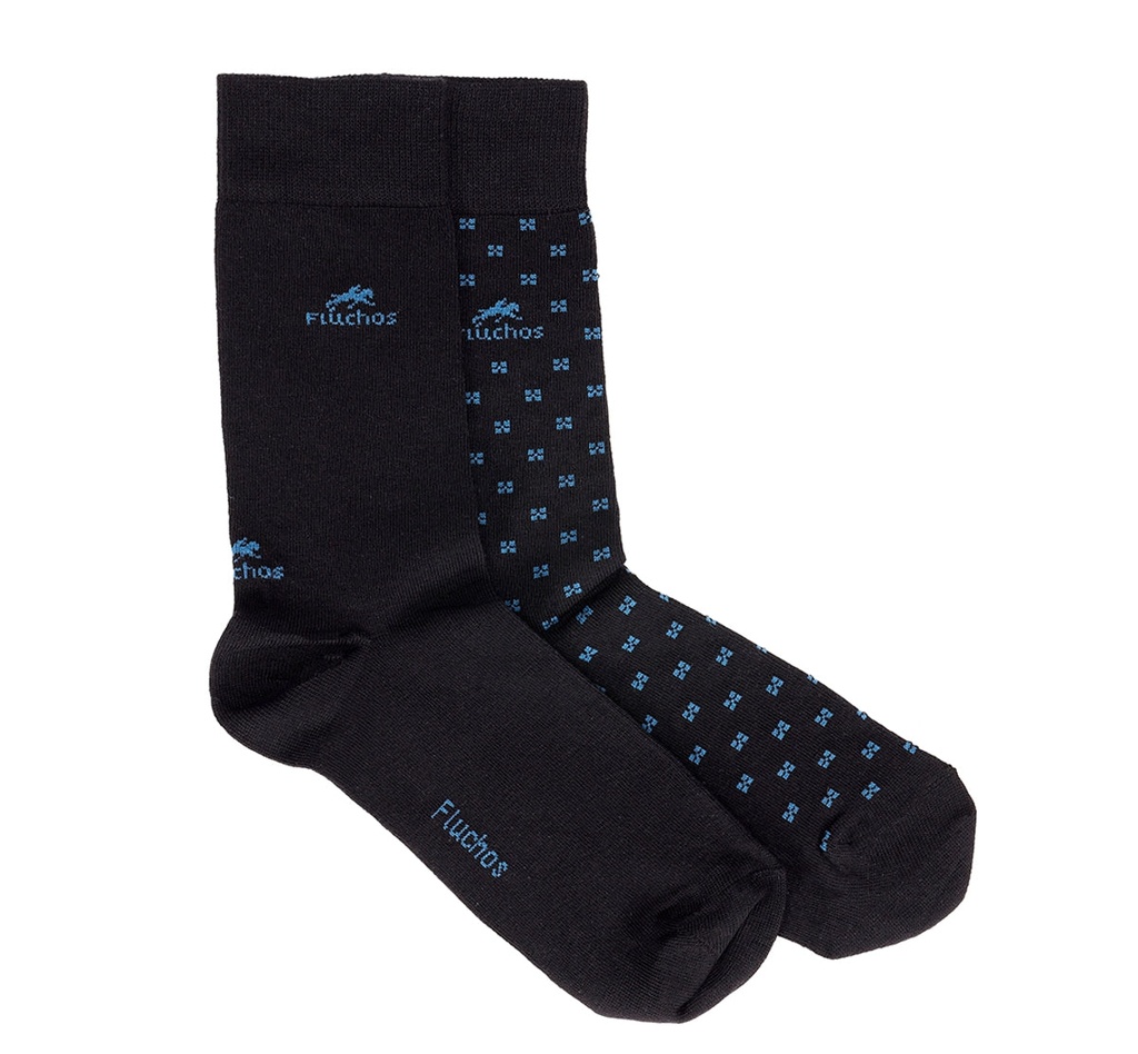 CA0009 Calcetines Largos Azules y Cuadros (1)