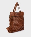 AMER - Mochila de piel trenzada para mujer (1)