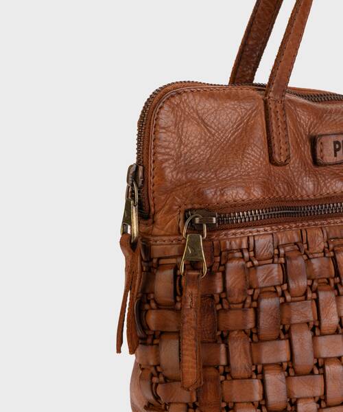 AMER - Mochila de piel trenzada para mujer (2)