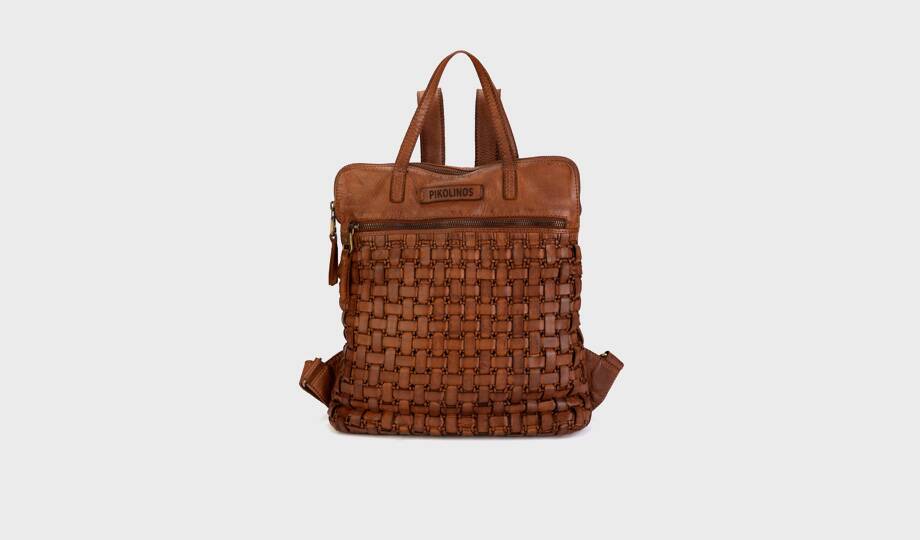 AMER - Mochila de piel trenzada para mujer (3)