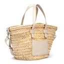 ORIO - Bolso capazo con detalles en piel para mujer (5)