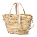 ORIO - Bolso capazo con detalles en piel para mujer (6)