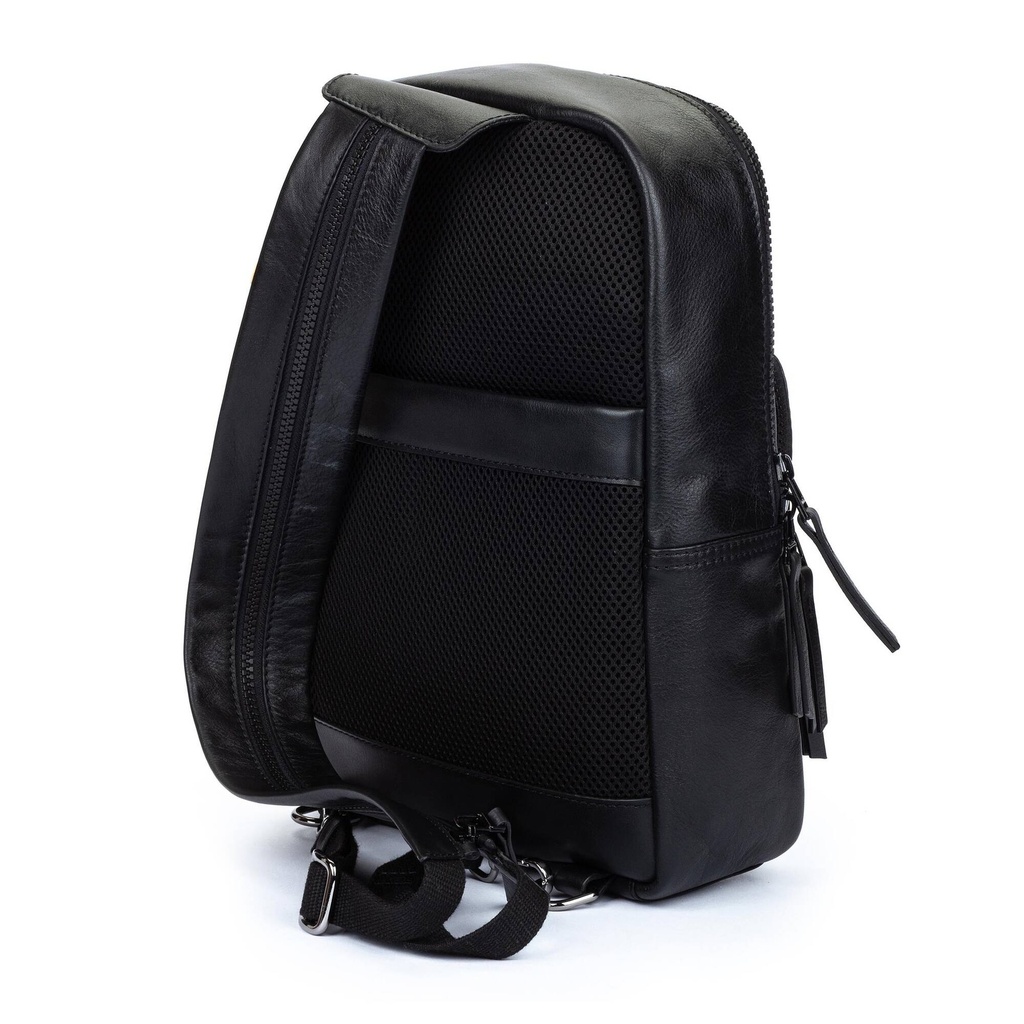 VALLS - Mochila de piel con asa divisible para hombre. (6)