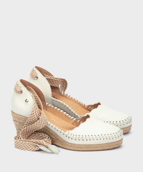 VILA - Sandalias con cintas y cuña para mujer (1)