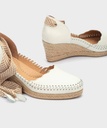 VILA - Sandalias con cintas y cuña para mujer (2)