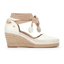 VILA - Sandalias con cintas y cuña para mujer (4)