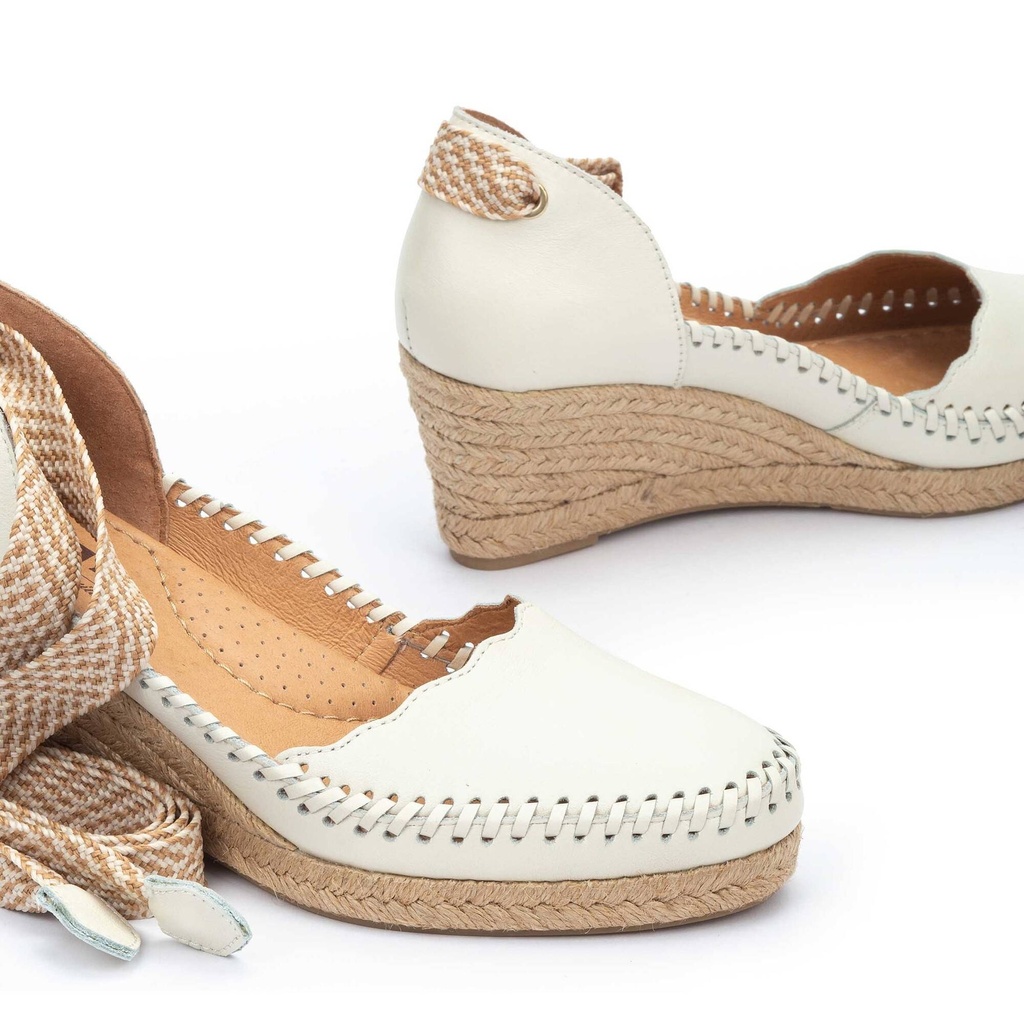 VILA - Sandalias con cintas y cuña para mujer (7)