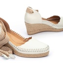 VILA - Sandalias con cintas y cuña para mujer (7)