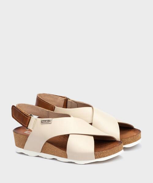 MAHON - Sandalias con cierre adherente y cuña para mujer (1)