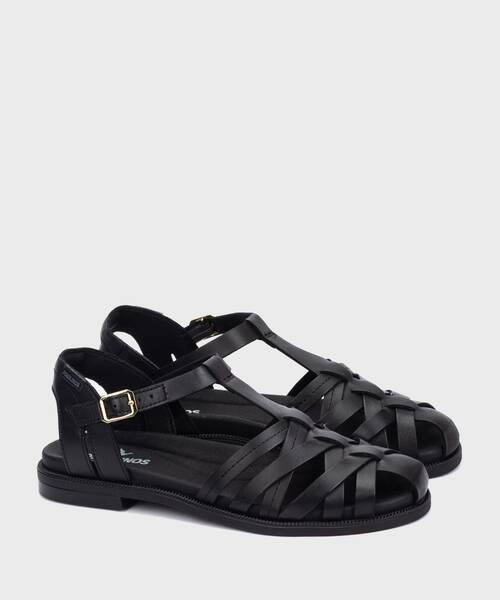 NAVIA - Sandalias planas con hebilla para mujer (1)