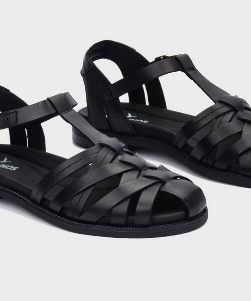 NAVIA - Sandalias planas con hebilla para mujer (2)