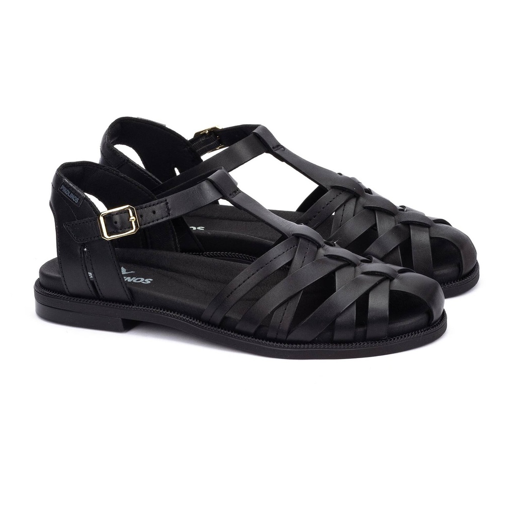NAVIA - Sandalias planas con hebilla para mujer (5)