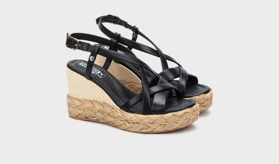 RONDA - Sandalias de cuña con tiras para mujer (3)