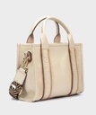 ALCUDIA - Bolso de piel  con asa en textil para mujer. (1)