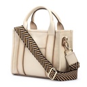 ALCUDIA - Bolso de piel  con asa en textil para mujer. (6)