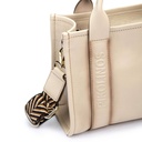 ALCUDIA - Bolso de piel  con asa en textil para mujer. (7)
