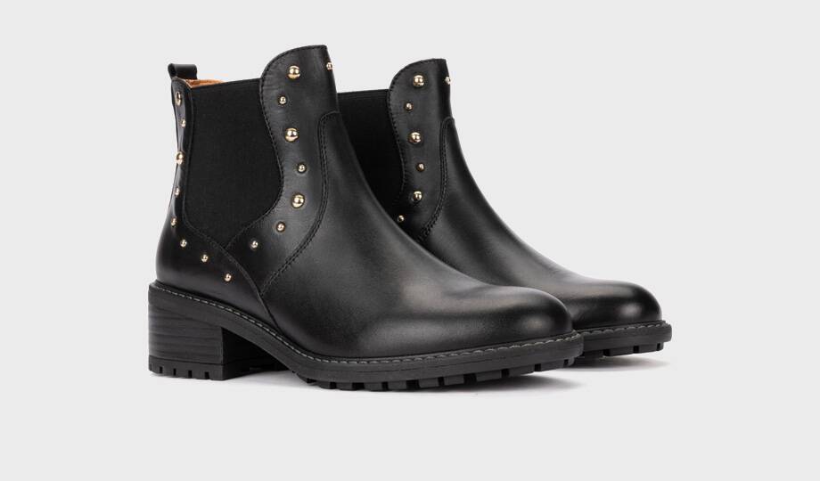 MEDINA - Botín Chelsea con elásticos y tachas para mujer (3)