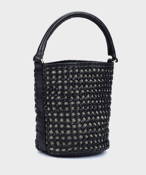 MIRAMAR - Bolso saco de mujer de piel trenzada (1)