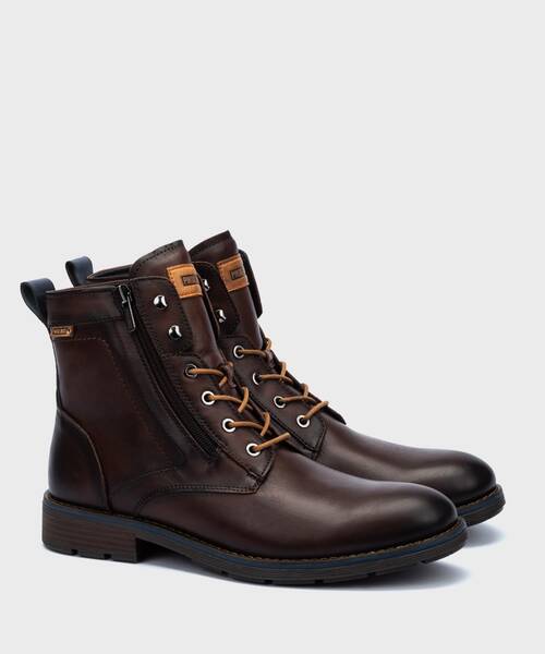 YORK - Botín con cordones y cremallera para hombre (1)