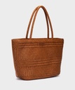 BALEARES - Bolso tote de piel  trenzada para mujer (1)