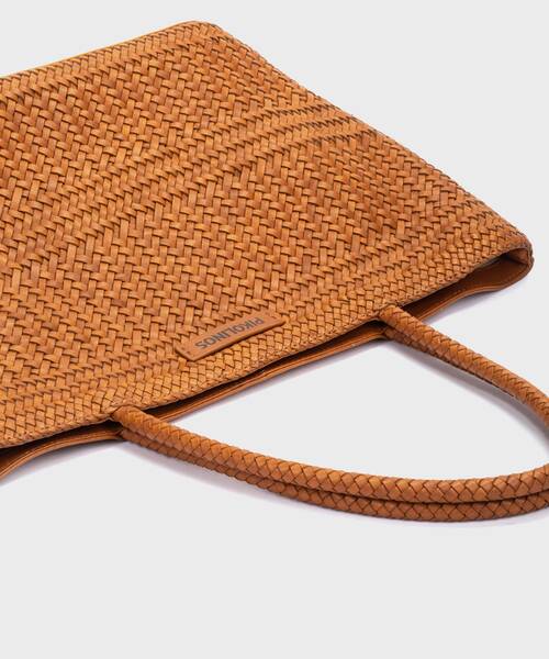 BALEARES - Bolso tote de piel  trenzada para mujer (2)