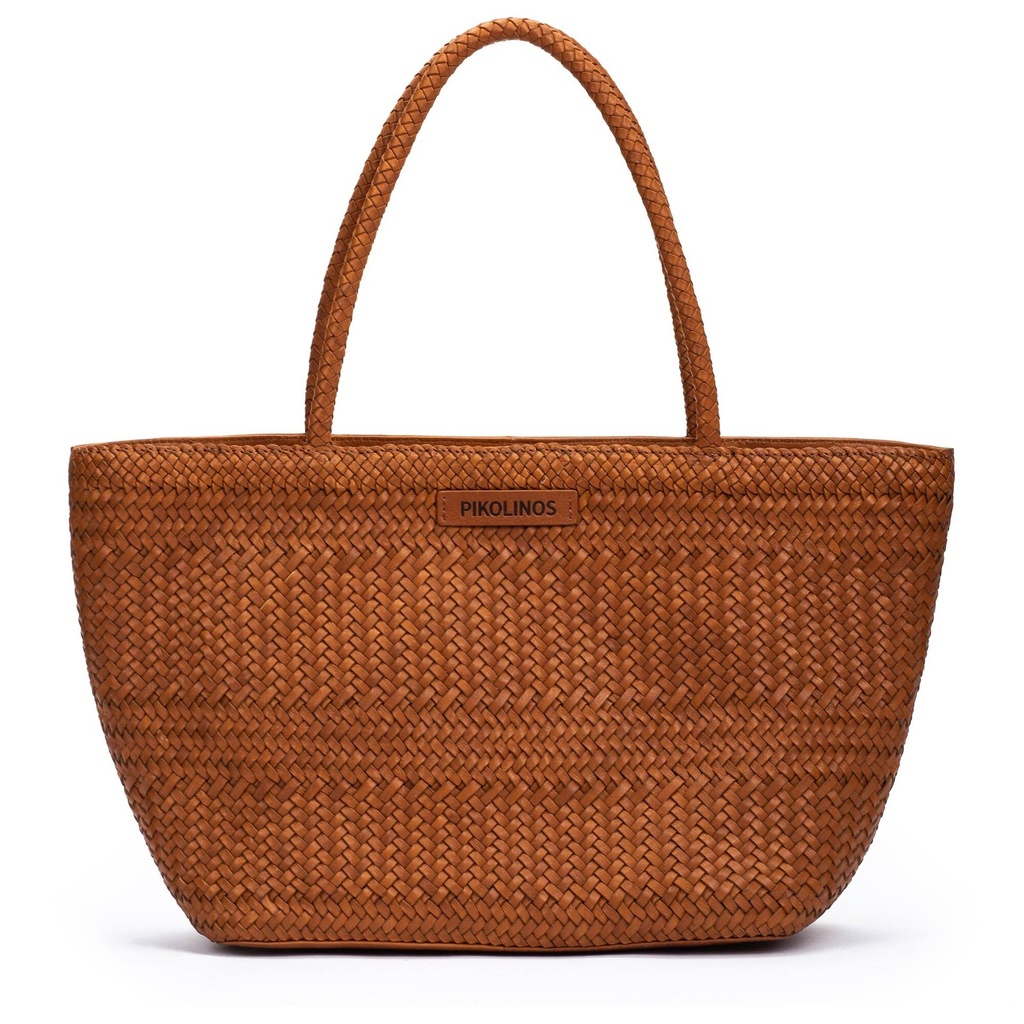 BALEARES - Bolso tote de piel  trenzada para mujer (4)