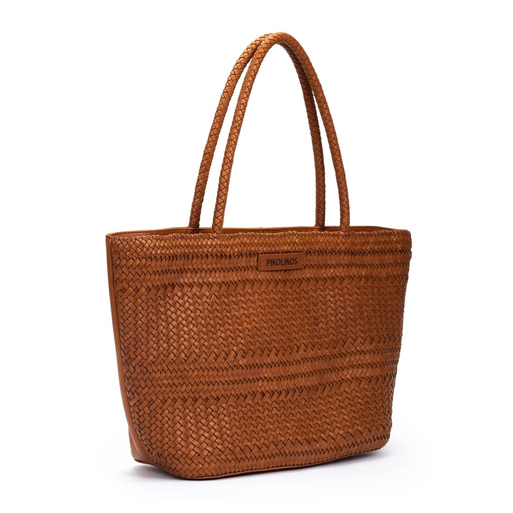BALEARES - Bolso tote de piel  trenzada para mujer (5)