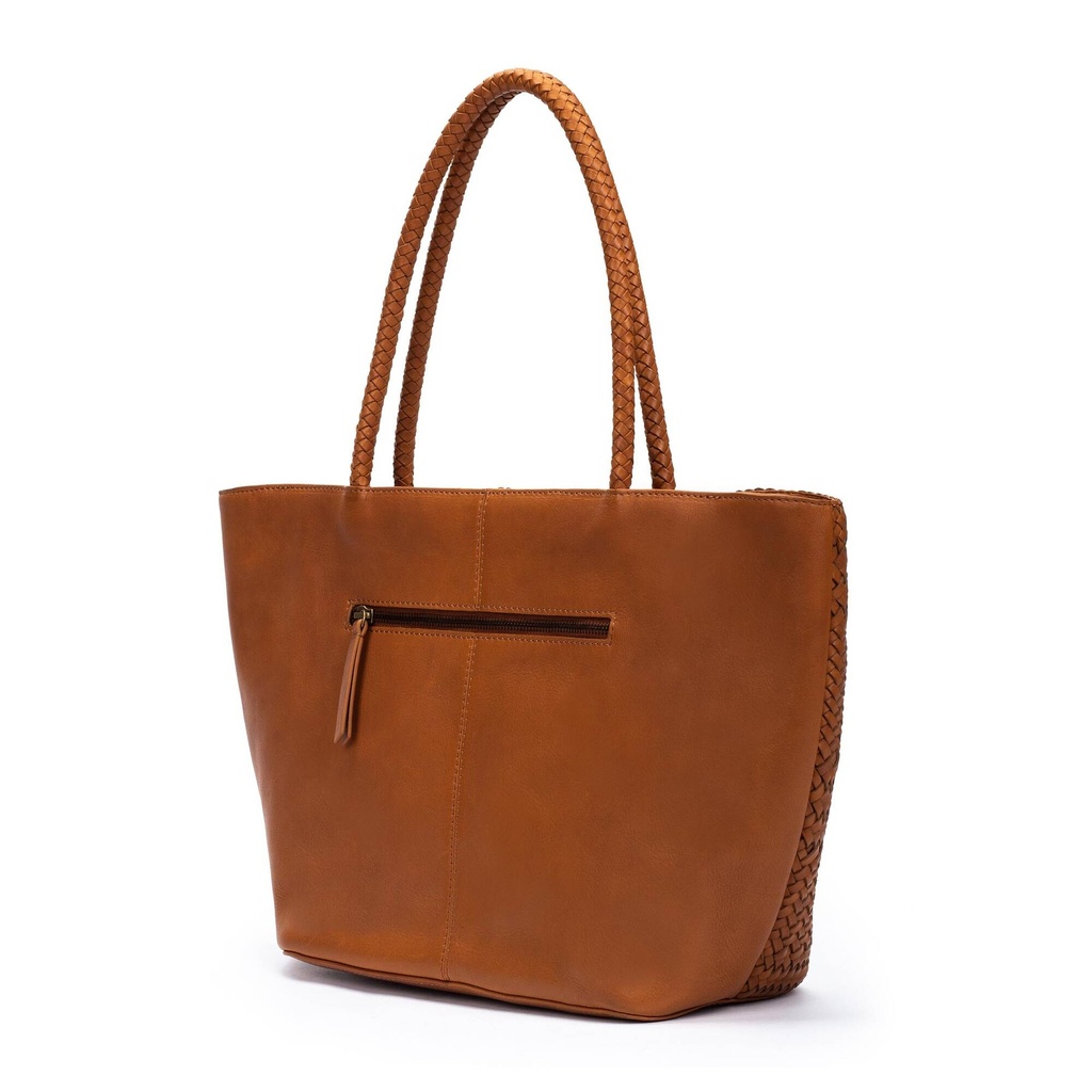 BALEARES - Bolso tote de piel  trenzada para mujer (6)